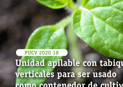 Unidad apilable con tabiques verticales para ser usado como contenedor de cultivo