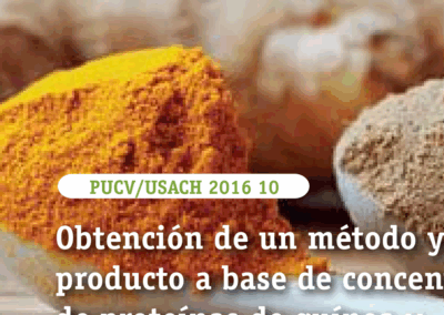 Obtención de un método y un producto a base de concentrado de proteínas de quínoa y aceites esenciales